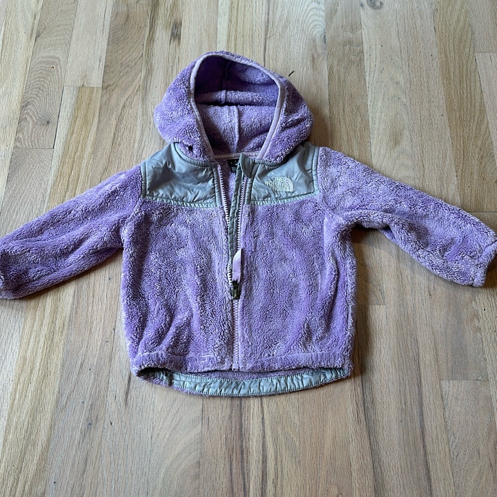 12-18 months purple North Face lightweight fleece jacket